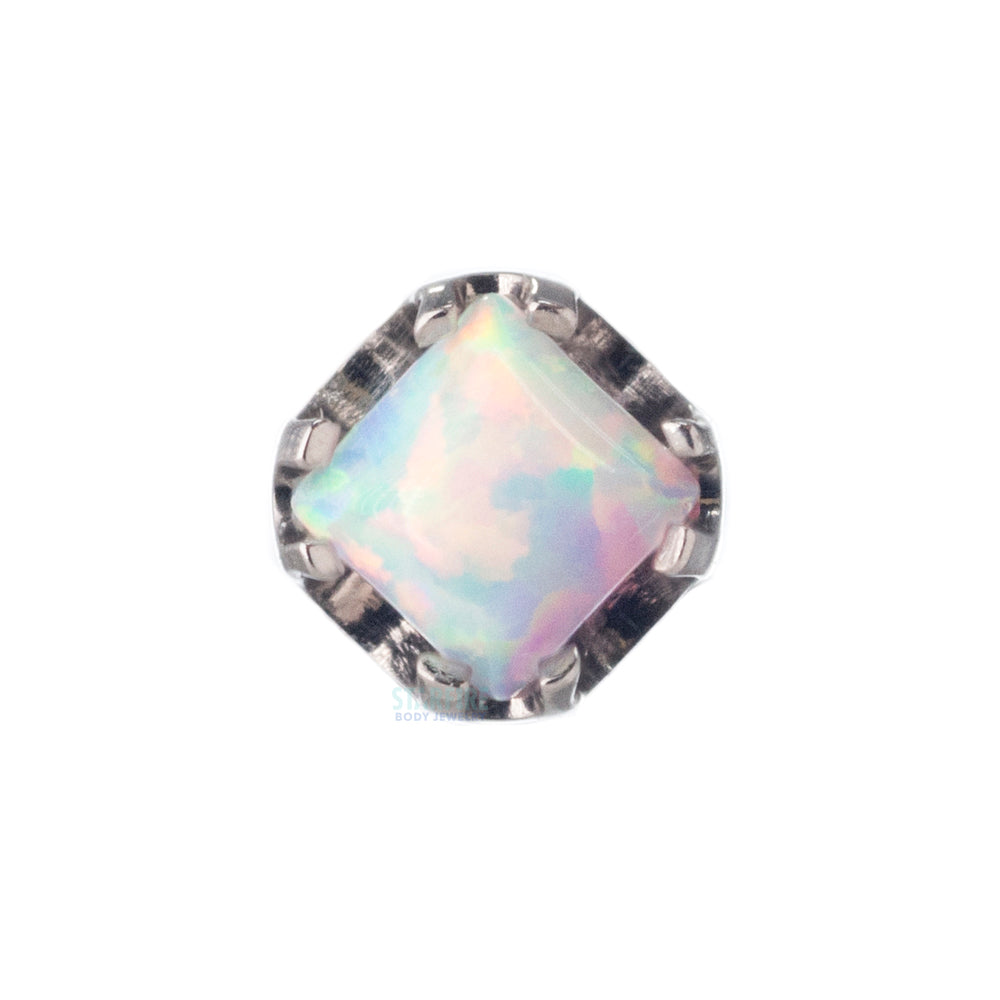 Princess-Cut Opal Cabochon on Flatback