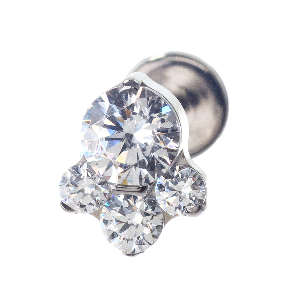 "Caeli" Prong-Set Faceted Gems on Flatback