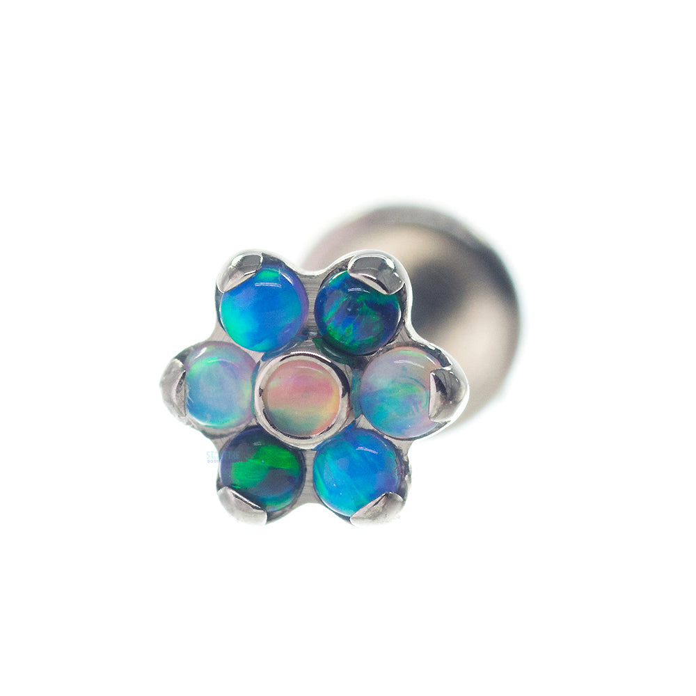 Flower with Opals on Flatback - custom color combos