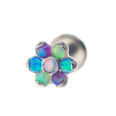 Flower with Opals on Flatback - custom color combos