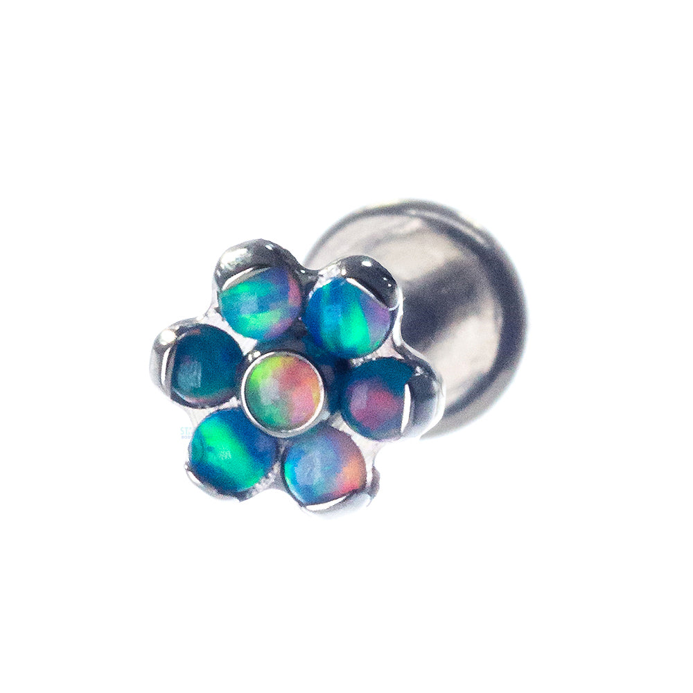 Flower with Opals on Flatback - custom color combos