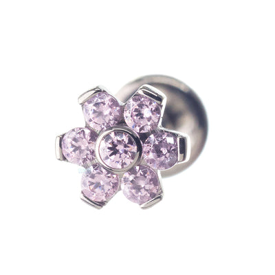 Flower #3 with Faceted Gems on Flatback