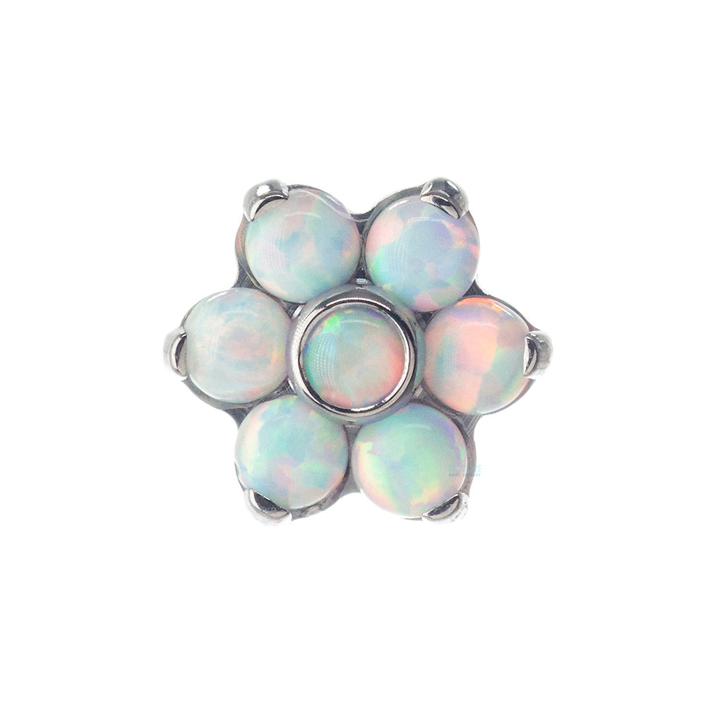 Flower with Opals on Flatback