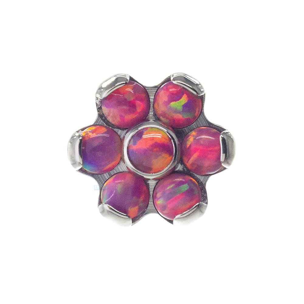 Flower Threaded End with Opals