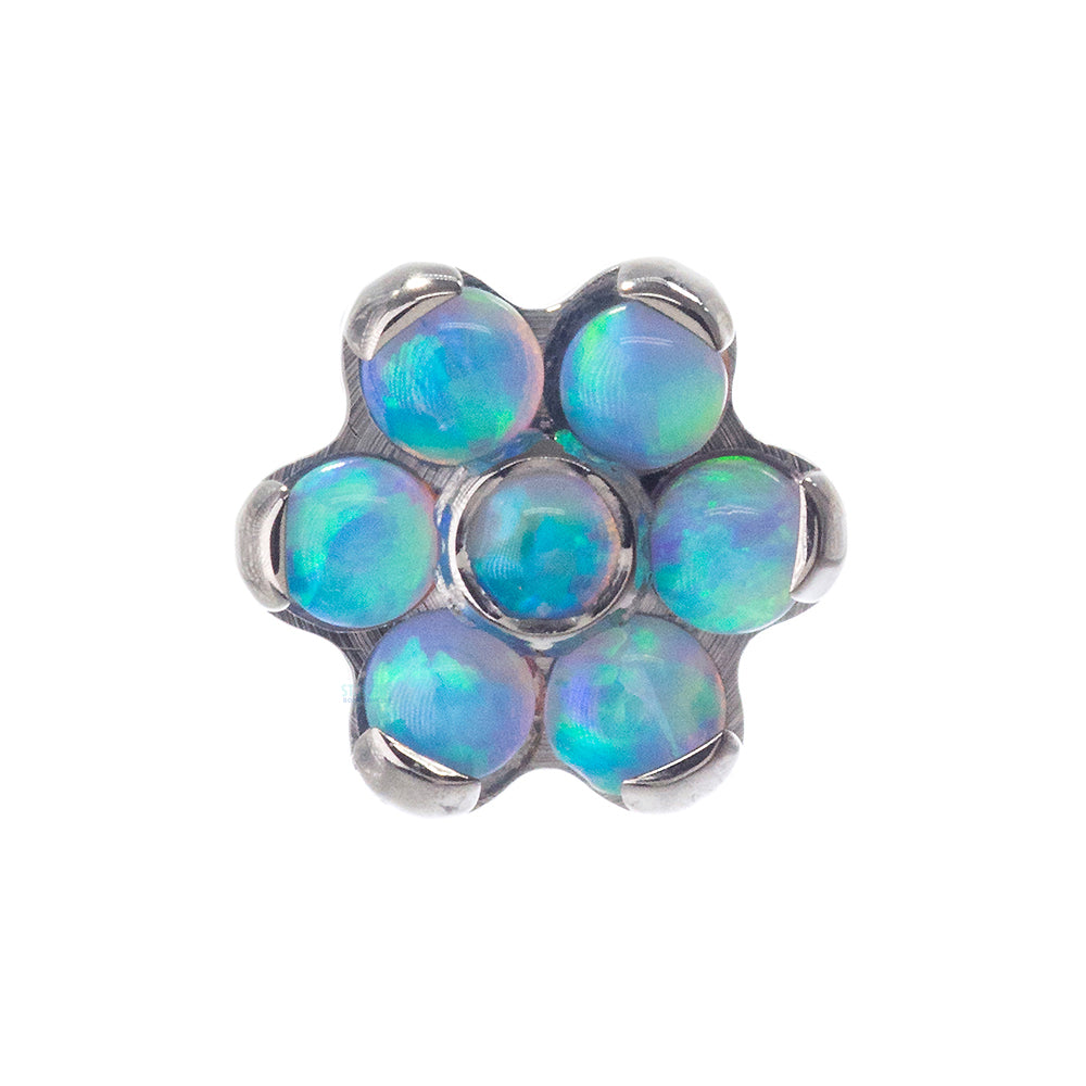 Flower Threaded End with Opals