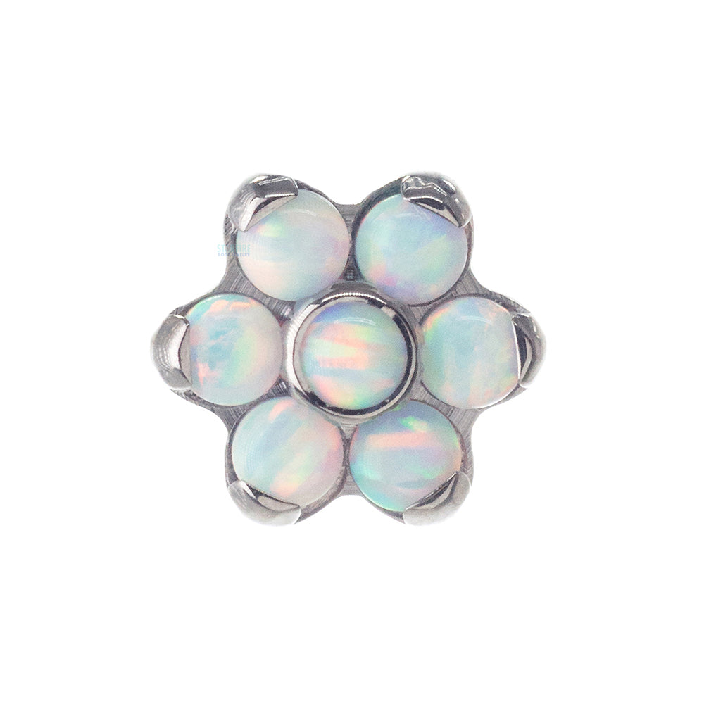 Flower Threaded End with Opals