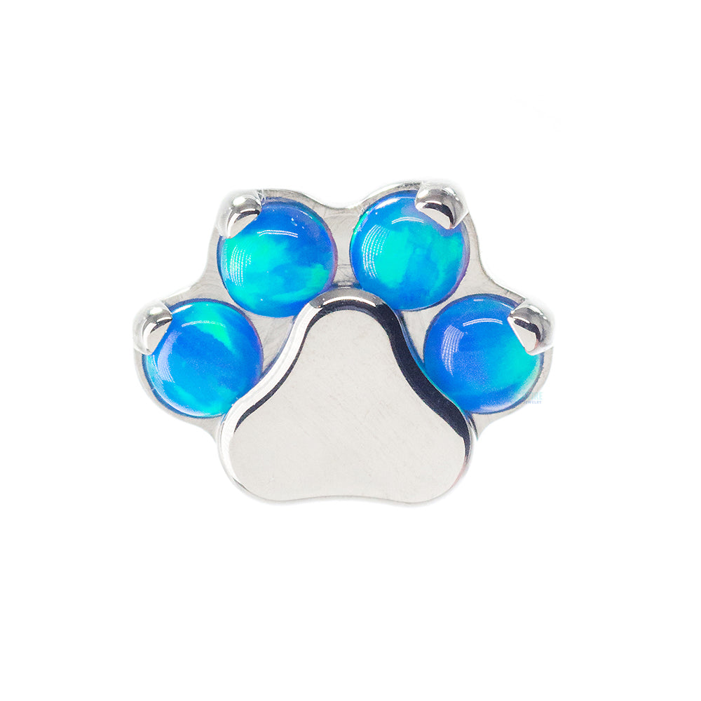 Opal Paw Print Threaded End
