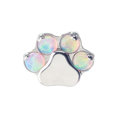 Opal Paw Print Threaded End