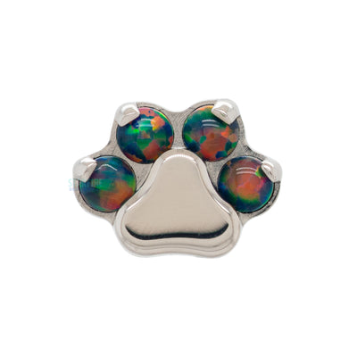 Opal Paw Print Threaded End