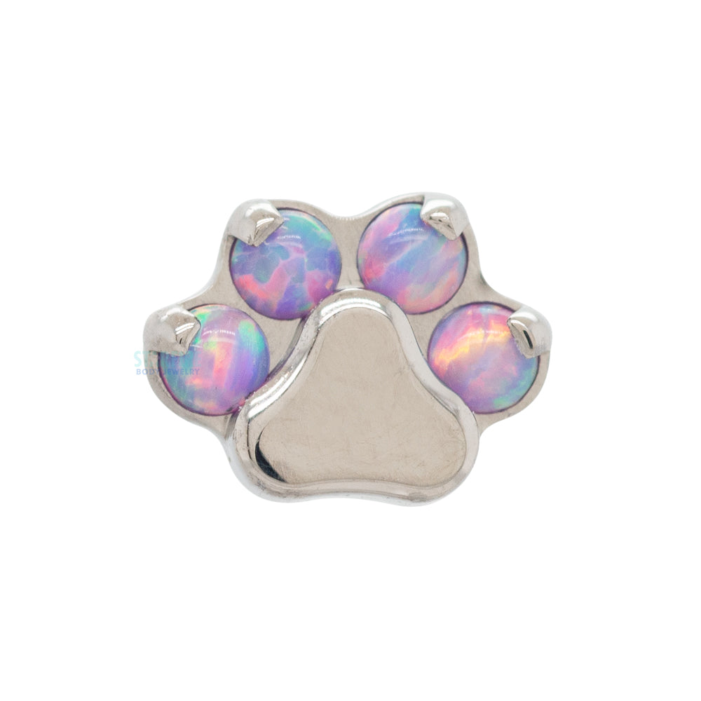 Opal Paw Print Threaded End
