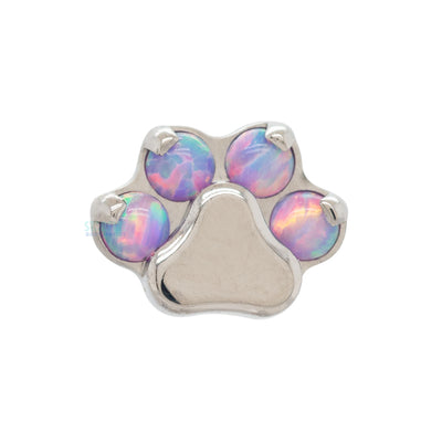 Opal Paw Print Threaded End