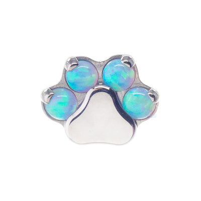 Opal Paw Print Threaded End