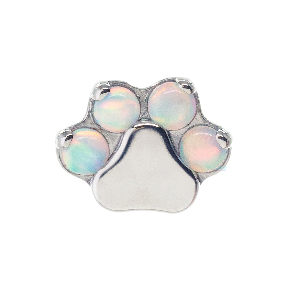 Opal Paw Print Threaded End