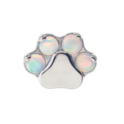 Opal Paw Print Threaded End