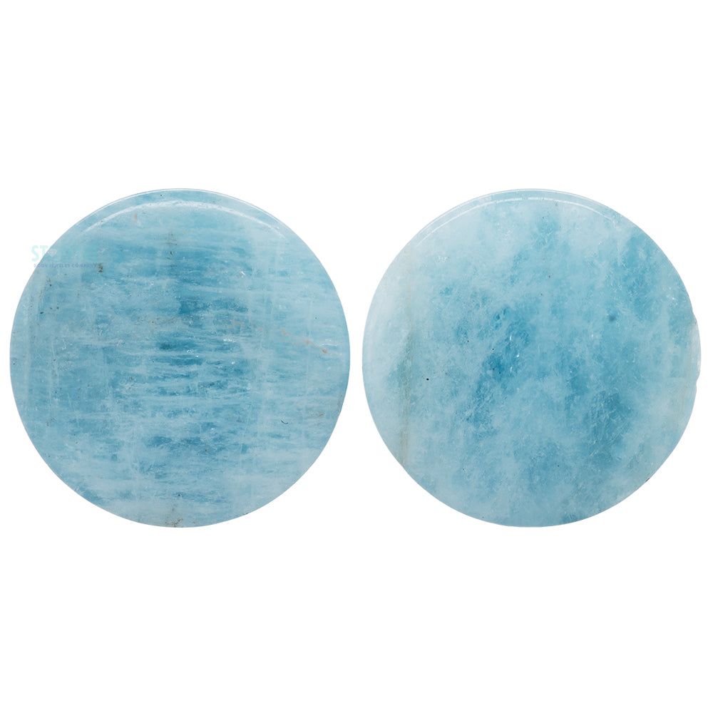 Stone Plugs - Aquamarine
