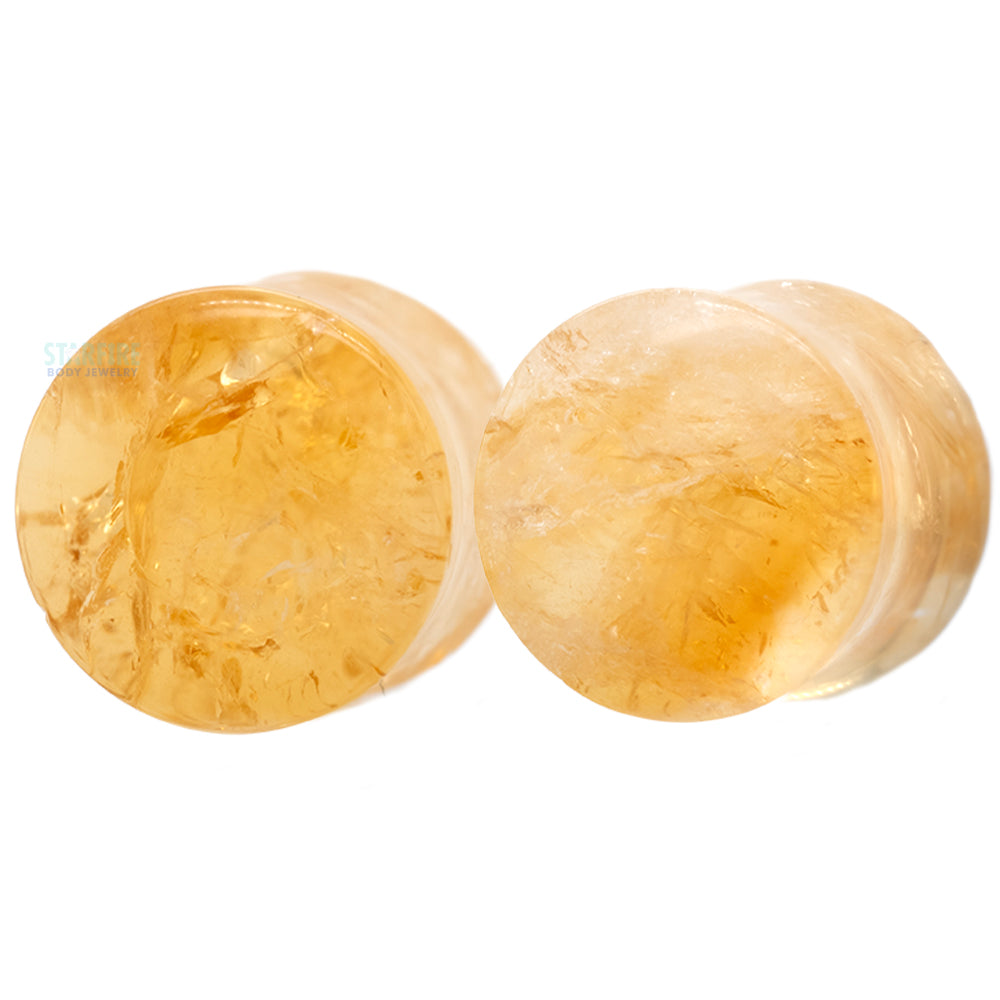 Stone Plugs - Citrine