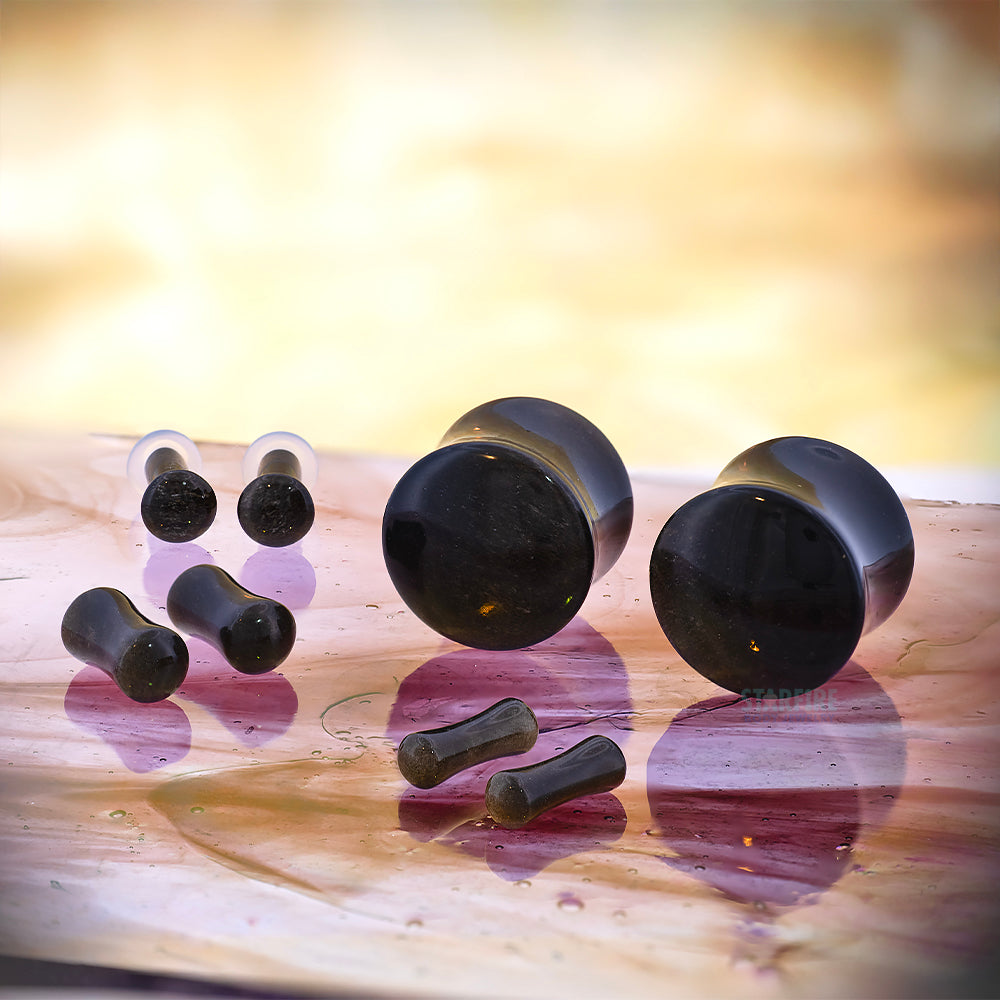 Stone Plugs - Golden Obsidian