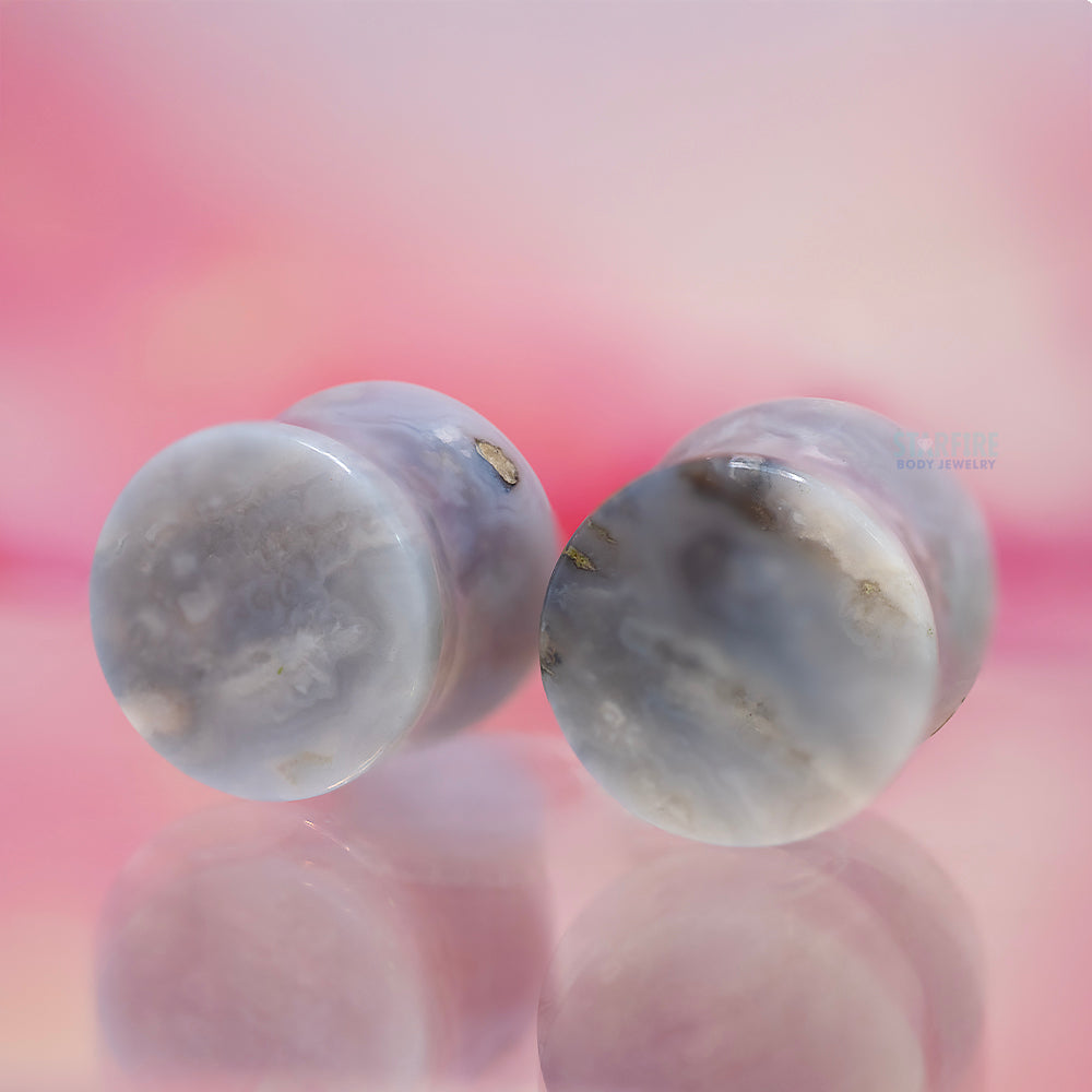 Stone Plugs - Pacific Plume Agate