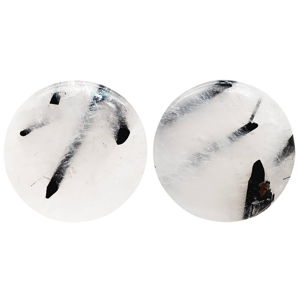 Stone Plugs - Tourmalated Quartz