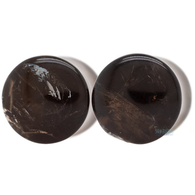 Stone Plugs - Dark Smoky Quartz