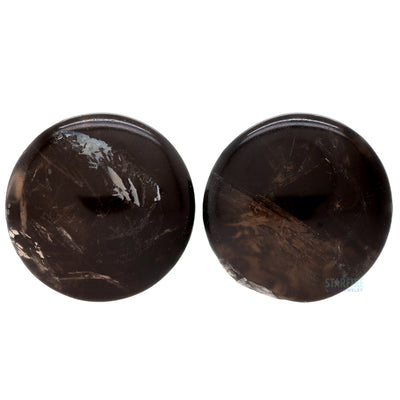 Stone Plugs - Dark Smoky Quartz