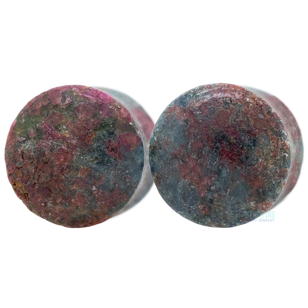 Stone Plugs - Ruby in Kyanite