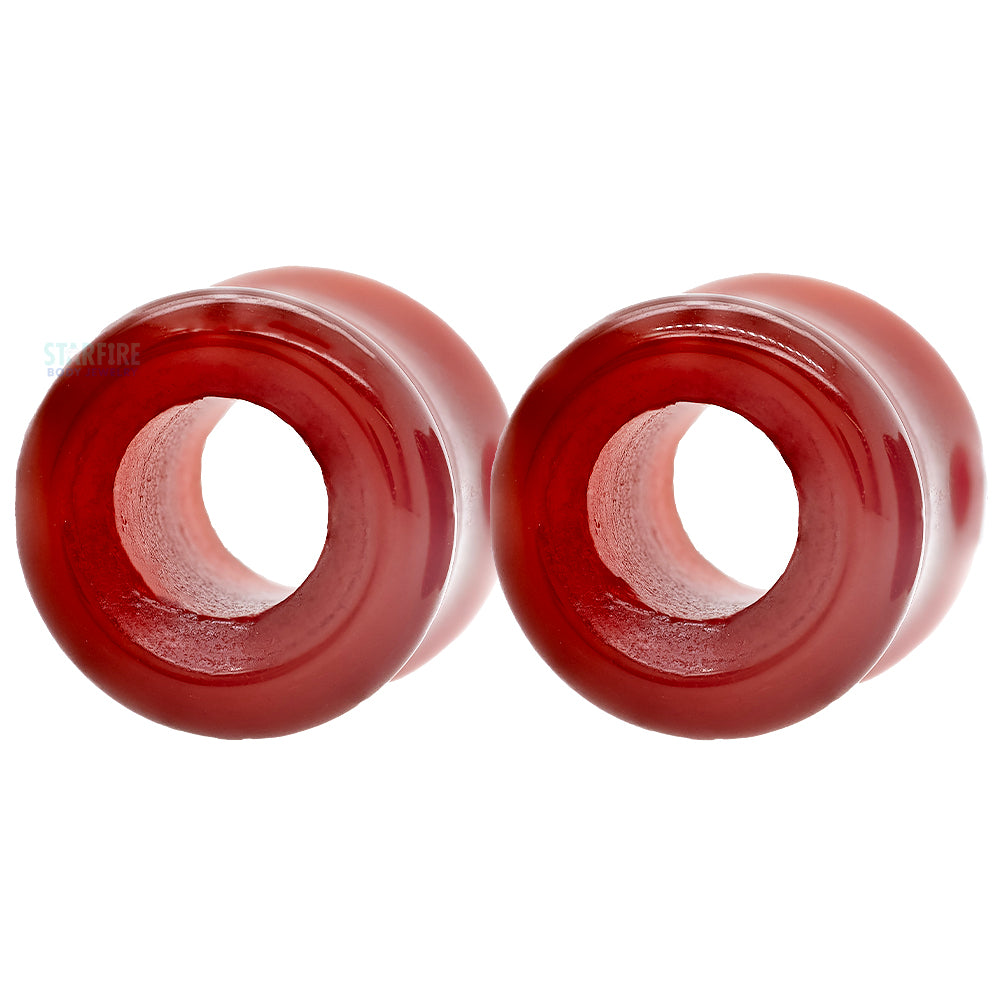 Stone Double Flare Eyelets - Carnelian