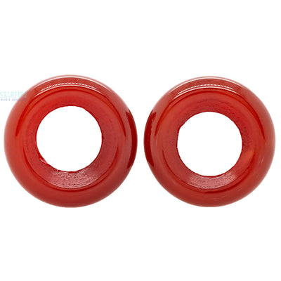 Stone Double Flare Eyelets - Carnelian