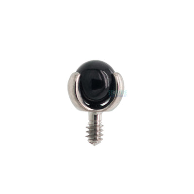 Natural Stone Ball in Prong's Threaded End