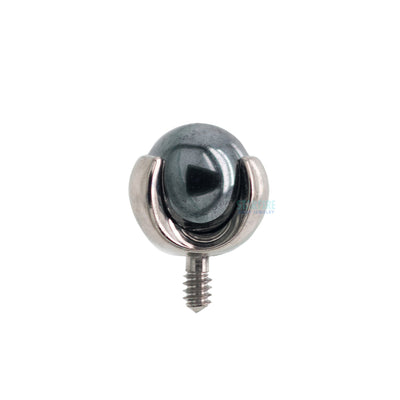 Natural Stone Ball in Prong's Threaded End
