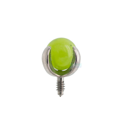 Natural Stone Ball in Prong's Threaded End