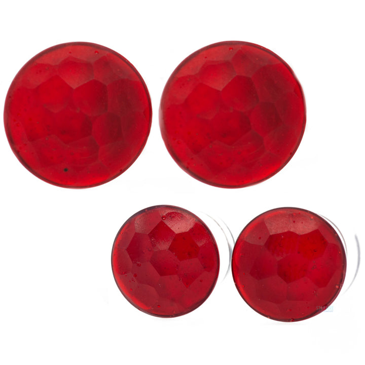 Martele Glass Color Front Plugs - Ruby