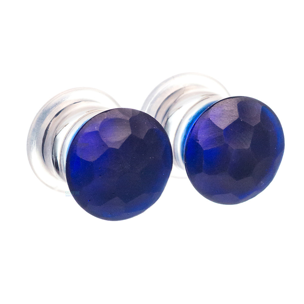 Martele Glass Color Front Plugs - Cobalt