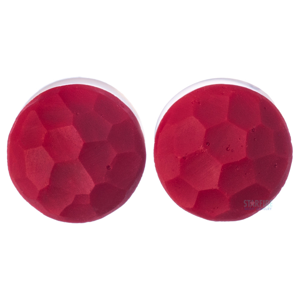 Martele Glass Color Front Plugs - Red