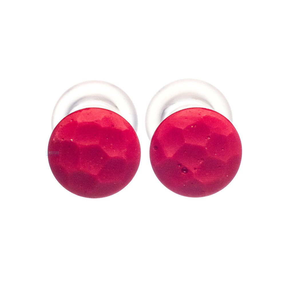Martele Glass Color Front Plugs - Red