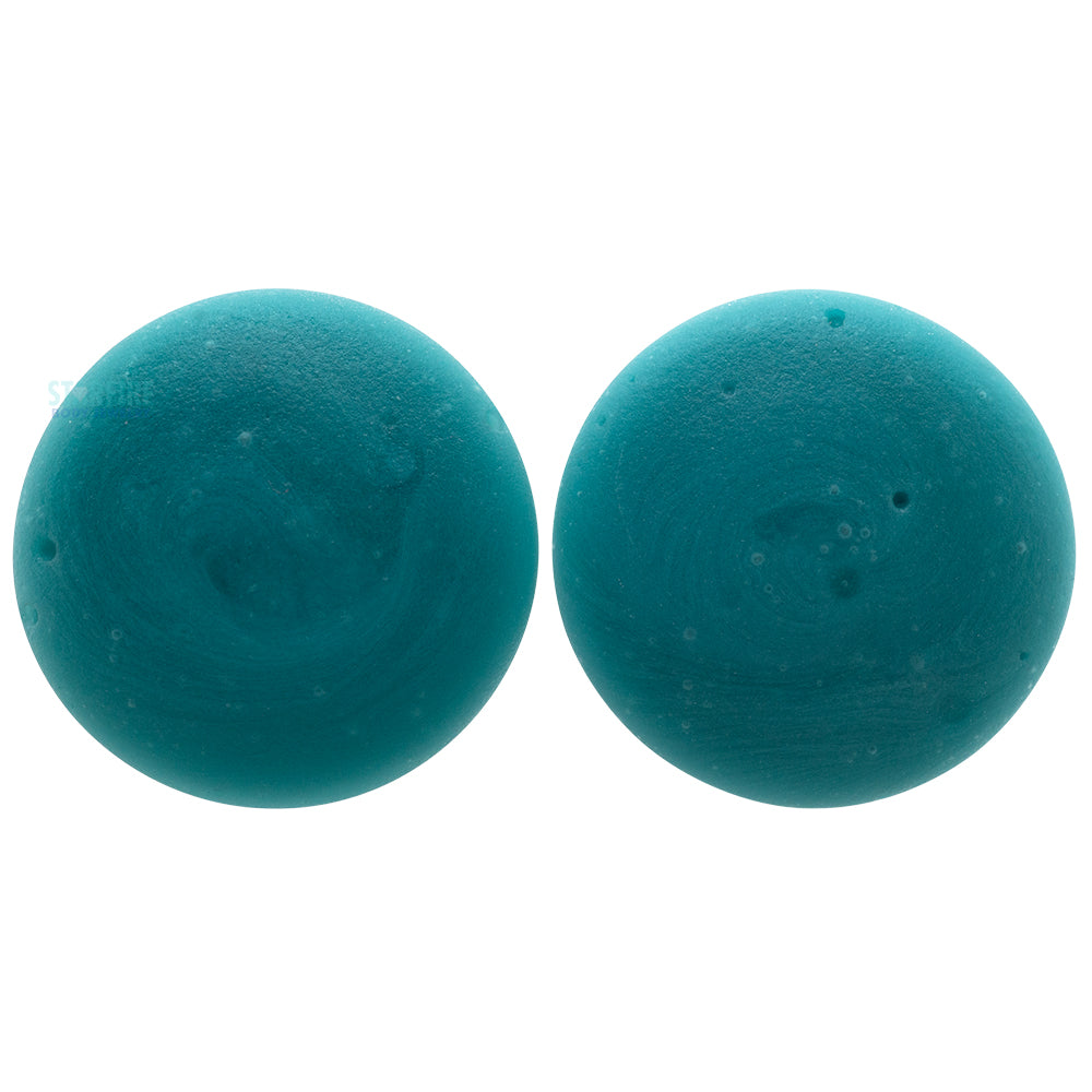 Glass Color Front Plugs - Matte Aqua