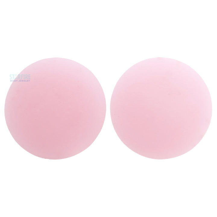 Glass Color Front Plugs - Matte Cotton Candy