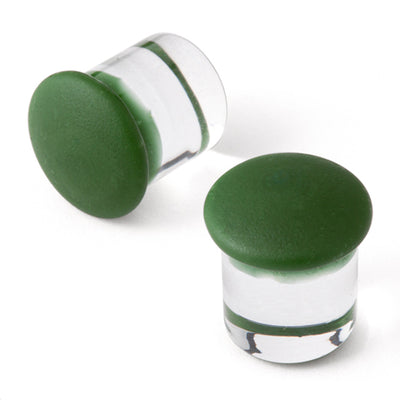 Glass Color Front Plugs - Matte Forest