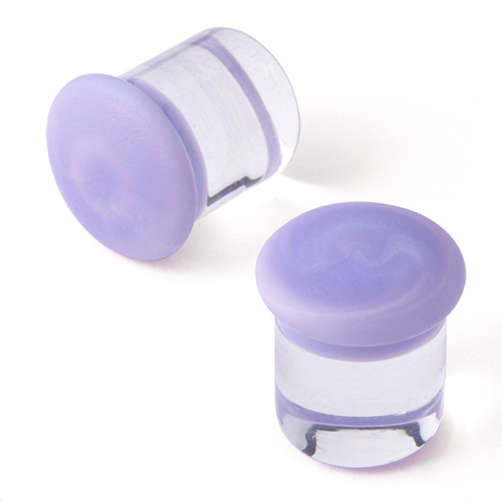 Glass Color Front Plugs - Matte Lilac
