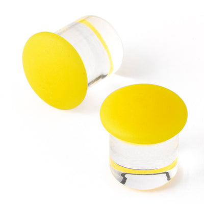 Glass Color Front Plugs - Matte Yellow