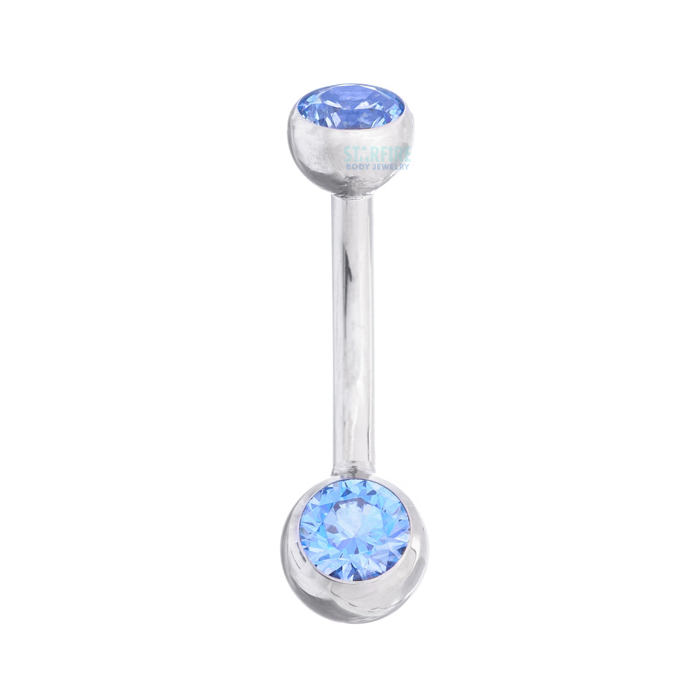 Ball-Set Brilliant-Cut Navel Curve