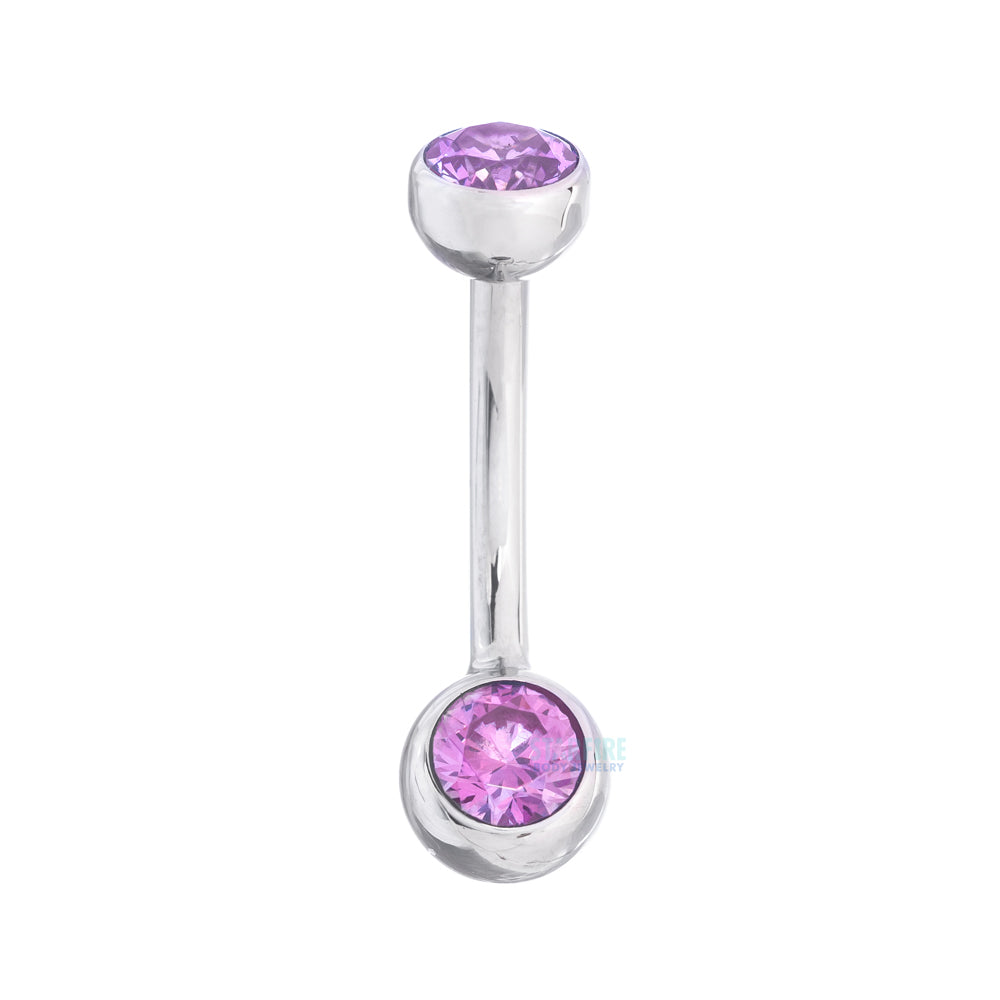 Ball-Set Brilliant-Cut Navel Curve