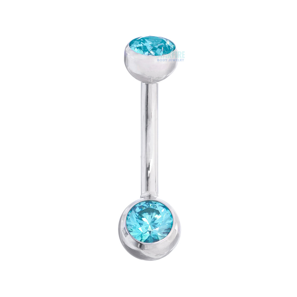 Ball-Set Brilliant-Cut Navel Curve