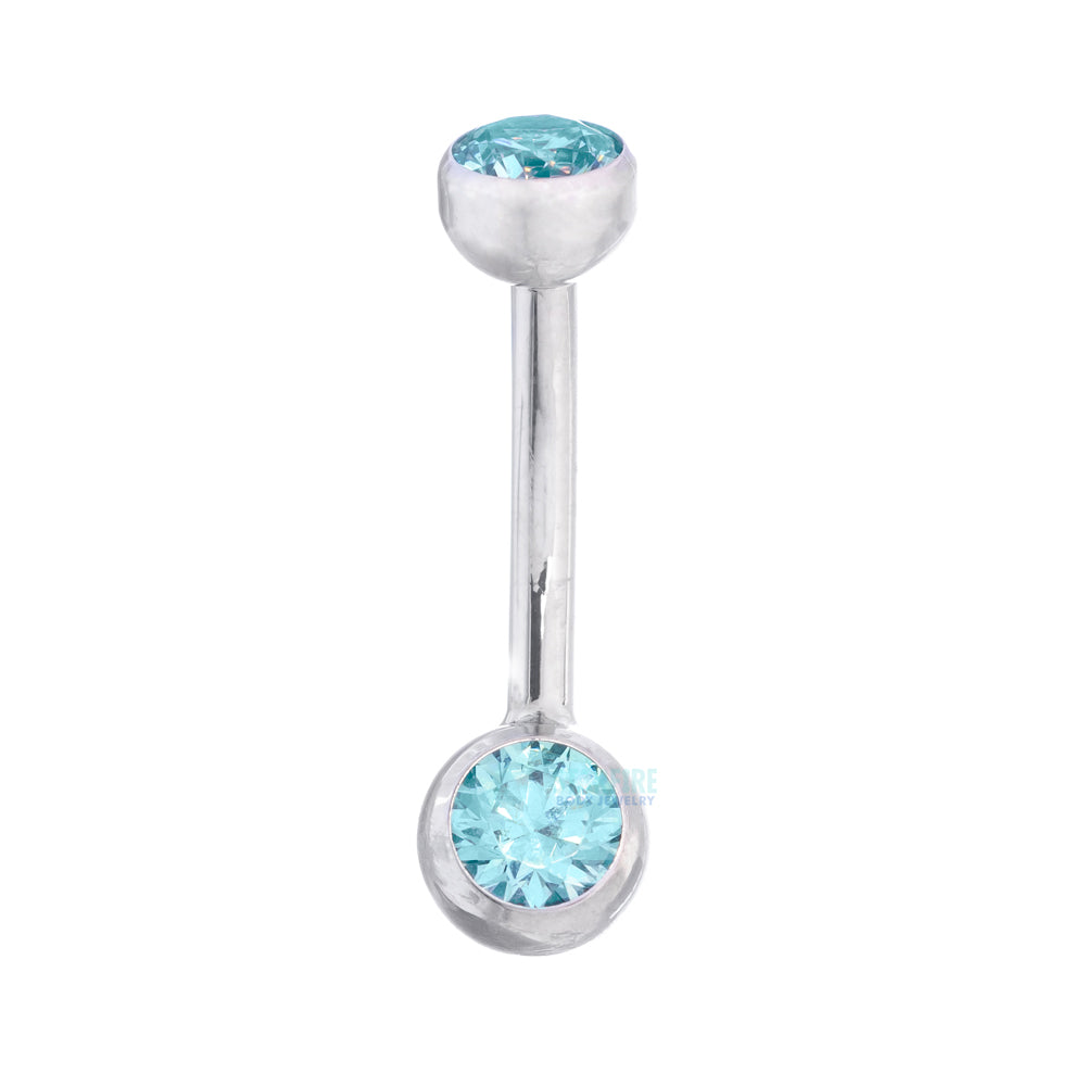 Ball-Set Brilliant-Cut Navel Curve