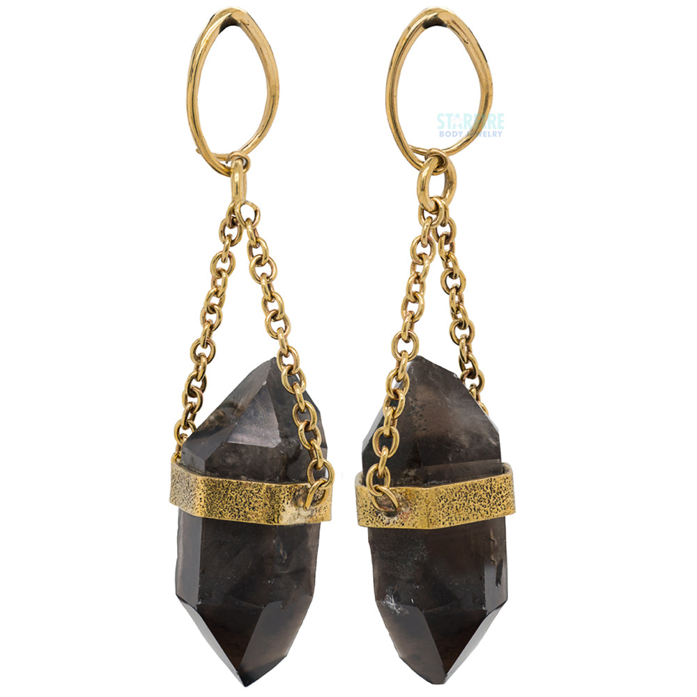 Natural Smoky Quartz Crystal Hangers
