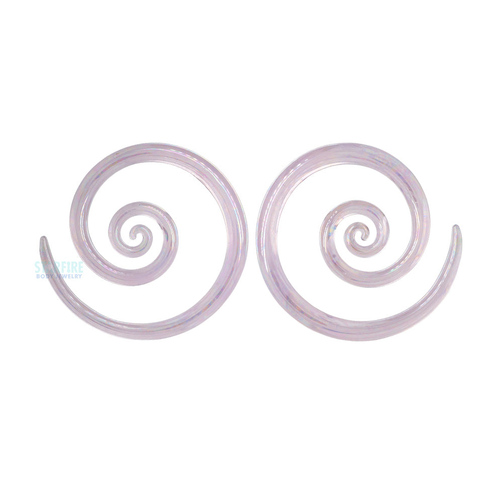 Glass Mini Spirals - Oil Slick Purple Slyme