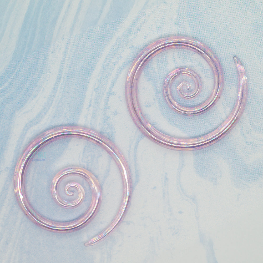 Glass Mini Spirals - Oil Slick Purple Slyme