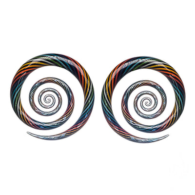 Glass Spirals - Rainbow Swirl