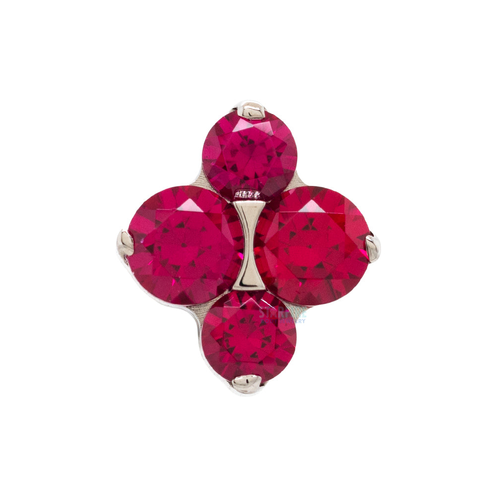 "North Star" Faceted Gem Cluster Threaded End