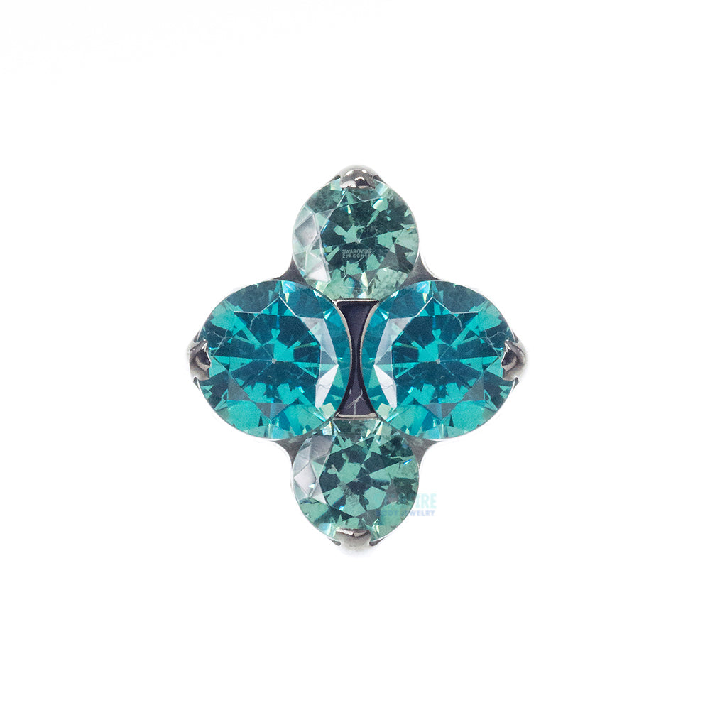 "North Star" Faceted Gem Cluster Threaded End - custom color combos